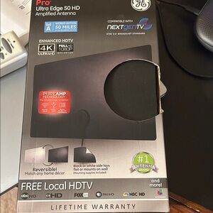 GE Pro Ultra Edge 50 HD Amplified Antenna - Black